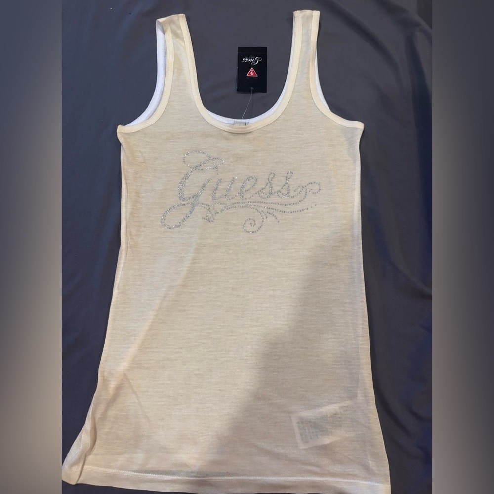 Guess light weight tank Top with Silver Accents